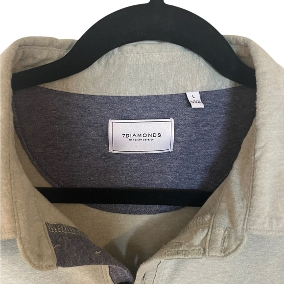 7 Diamonds Men's Green Polo Shirt Size Large - Picture 3 of 10